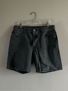 Levi’s 501 Mid Thigh Black Denim Shorts